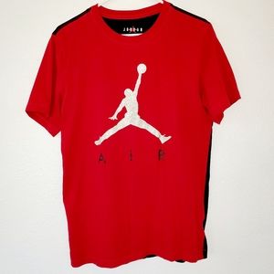Nike Air Jordan Logo Shirt Size Medium Red Black